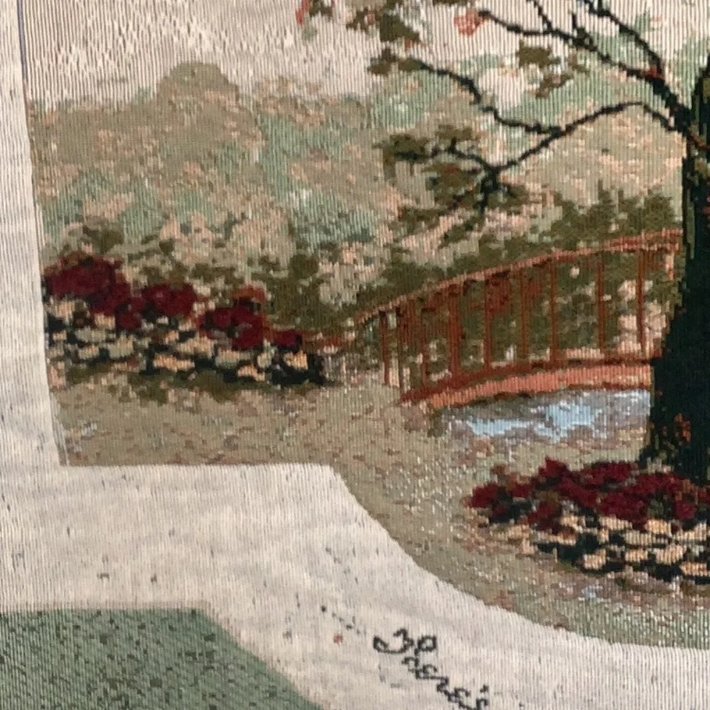 Large Vintage Tapestry ‘There's No Place Like Home’ Wall Hanging